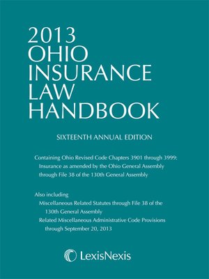 cover image of 2013 Ohio Insurance Law Handbook